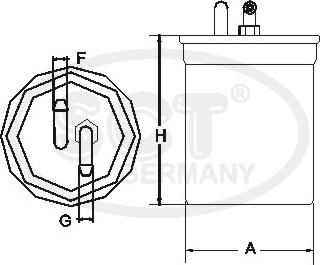 SCT-MANNOL ST 391 - Degvielas filtrs www.autospares.lv