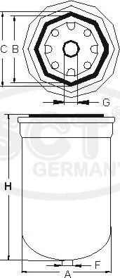 SCT-MANNOL ST 316 - Degvielas filtrs www.autospares.lv