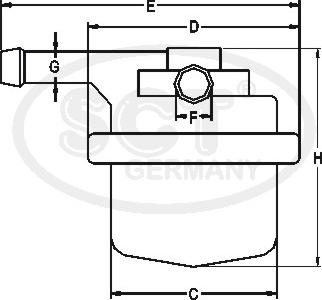 SCT-MANNOL ST 332 - Degvielas filtrs www.autospares.lv