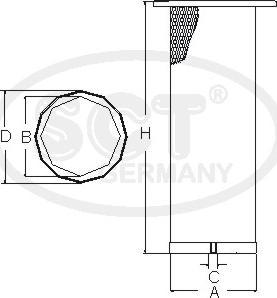 SCT-MANNOL SW 3891 - Sekundārā gaisa filtrs www.autospares.lv