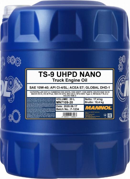 SCT-MANNOL TS-9 UHPD Nano - Motoreļļa www.autospares.lv