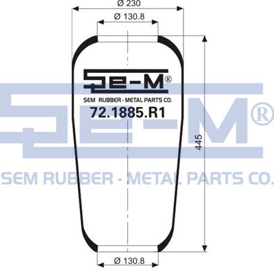 Sem Lastik 72.1885.R1 - Pneimoatsperes spilvens, Pneimopiekare www.autospares.lv