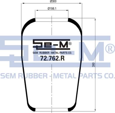 Sem Lastik 72.762.R - Pneimoatsperes spilvens, Pneimopiekare autospares.lv