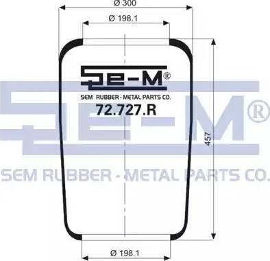 Sem Lastik 72.727.R - Кожух пневматической рессоры www.autospares.lv