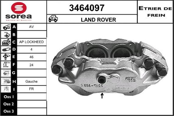 Sera 3464097 - Bremžu suports www.autospares.lv