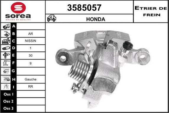 Sera 3585057 - Brake Caliper www.autospares.lv