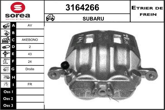 Sera 3164266 - Brake Caliper www.autospares.lv