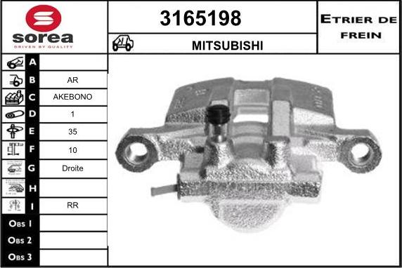 Sera 3165198 - Brake Caliper www.autospares.lv