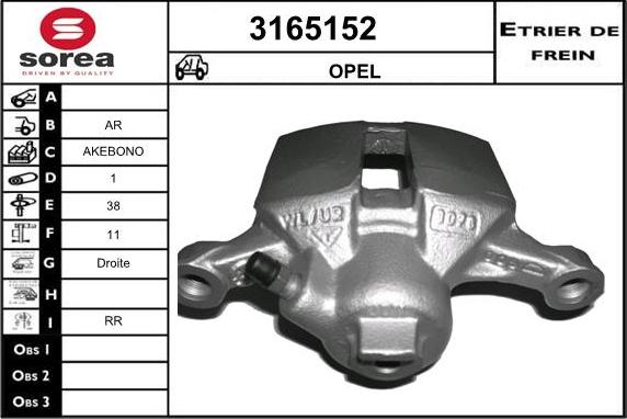 Sera 3165152 - Brake Caliper www.autospares.lv