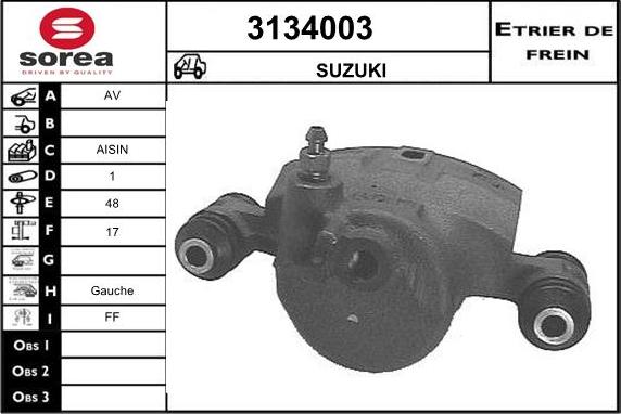 Sera 3134003 - Bremžu suports www.autospares.lv