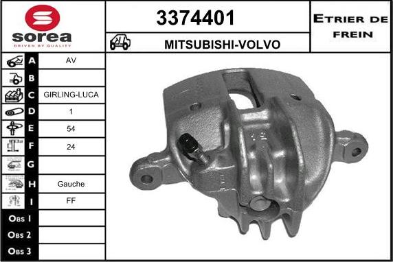 Sera 3374401 - Bremžu suports www.autospares.lv