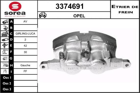 Sera 3374691 - Тормозной суппорт www.autospares.lv