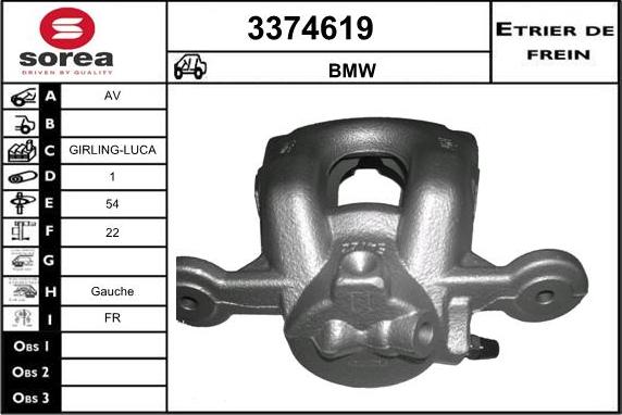 Sera 3374619 - Bremžu suports autospares.lv