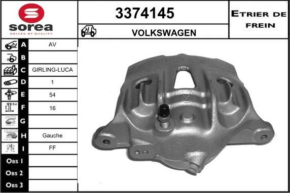 Sera 3374145 - Bremžu suports autospares.lv