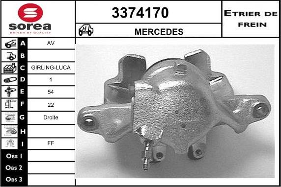 Sera 3374170 - Bremžu suports autospares.lv