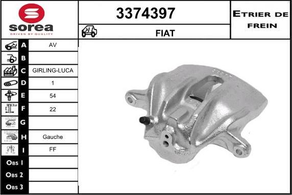 Sera 3374397 - Bremžu suports autospares.lv