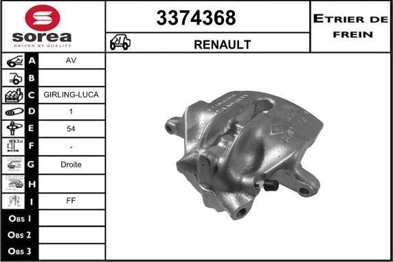 Sera 3374368 - Тормозной суппорт www.autospares.lv