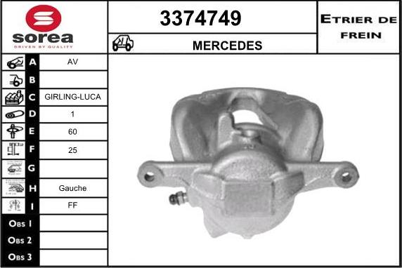 Sera 3374749 - Bremžu suports autospares.lv