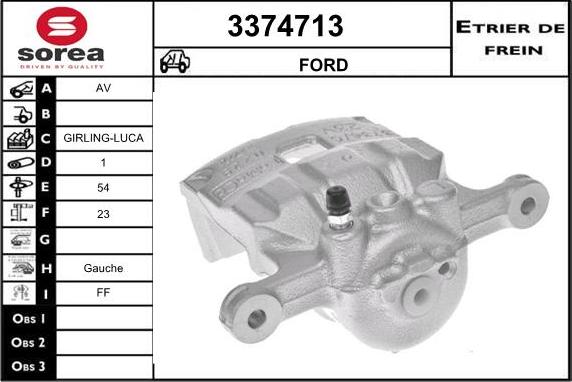 Sera 3374713 - Bremžu suports www.autospares.lv