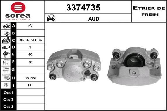 Sera 3374735 - Bremžu suports autospares.lv