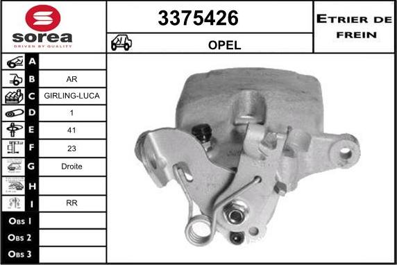 Sera 3375426 - Brake Caliper www.autospares.lv