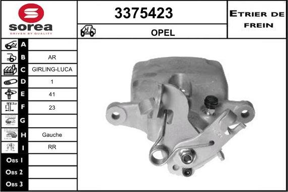 Sera 3375423 - Тормозной суппорт www.autospares.lv