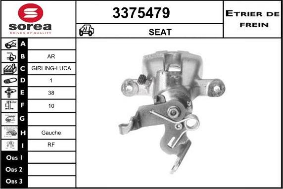 Sera 3375479 - Тормозной суппорт www.autospares.lv