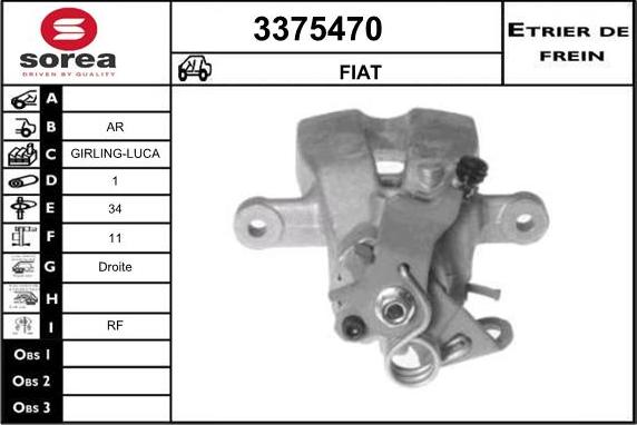 Sera 3375470 - Тормозной суппорт www.autospares.lv