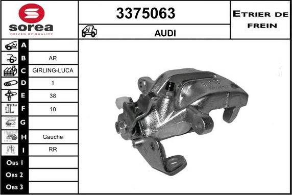 Sera 3375063 - Тормозной суппорт www.autospares.lv