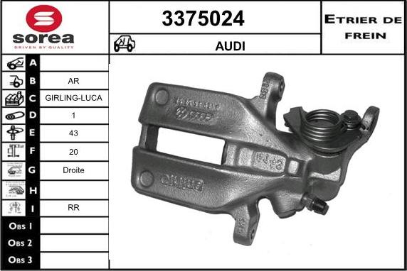 Sera 3375024 - Bremžu suports autospares.lv