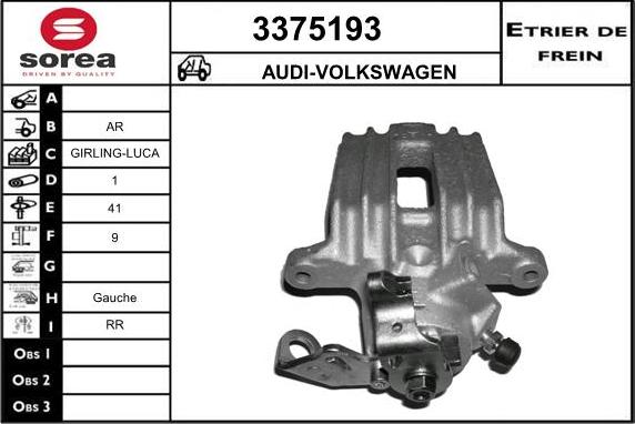 Sera 3375193 - Bremžu suports autospares.lv