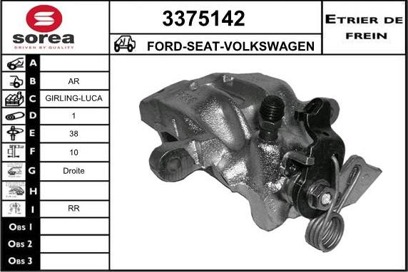 Sera 3375142 - Bremžu suports autospares.lv