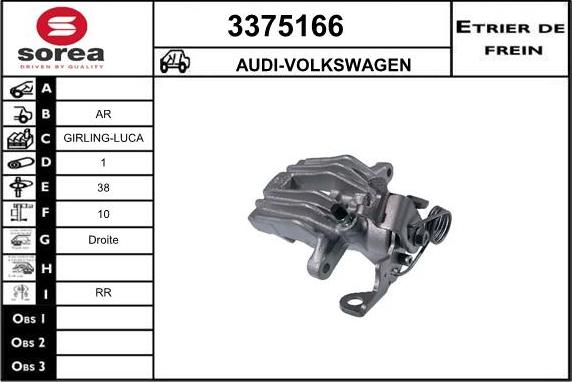 Sera 3375166 - Тормозной суппорт www.autospares.lv