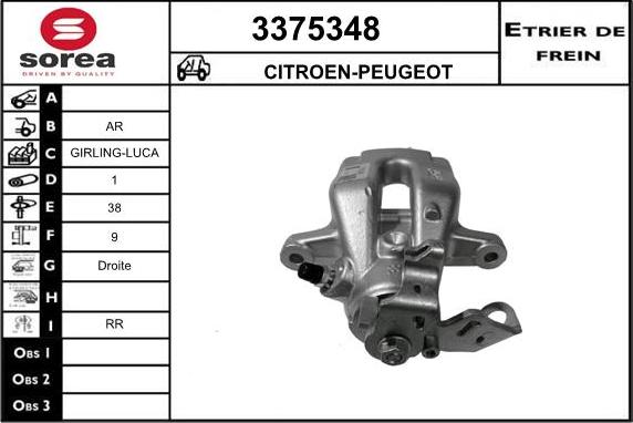 Sera 3375348 - Brake Caliper www.autospares.lv