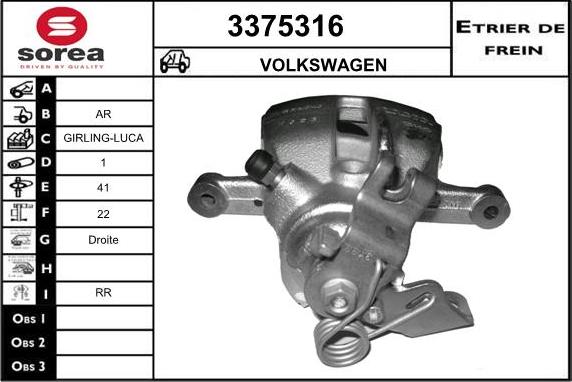 Sera 3375316 - Тормозной суппорт www.autospares.lv