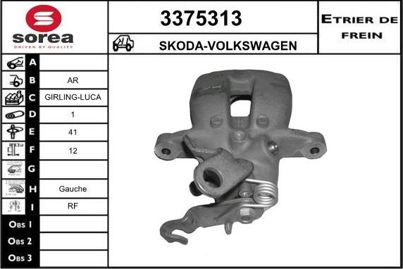 Sera 3375313 - Bremžu suports www.autospares.lv