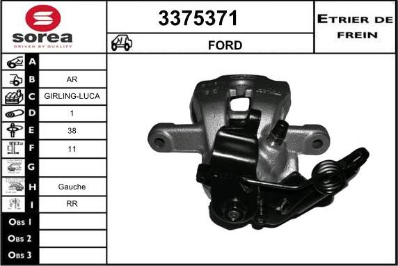 Sera 3375371 - Тормозной суппорт www.autospares.lv