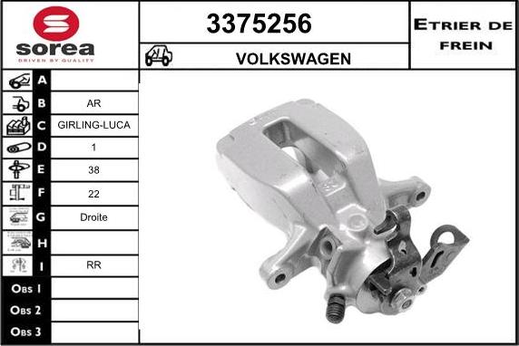 Sera 3375256 - Bremžu suports www.autospares.lv