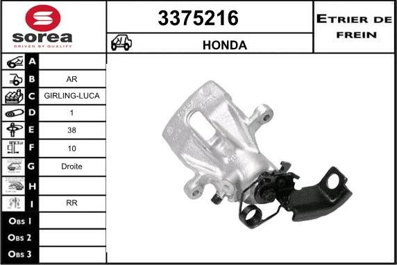 Sera 3375216 - Brake Caliper www.autospares.lv