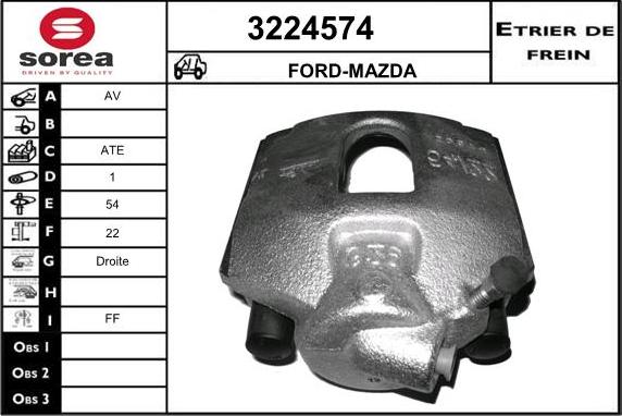 Sera 3224574 - Bremžu suports www.autospares.lv