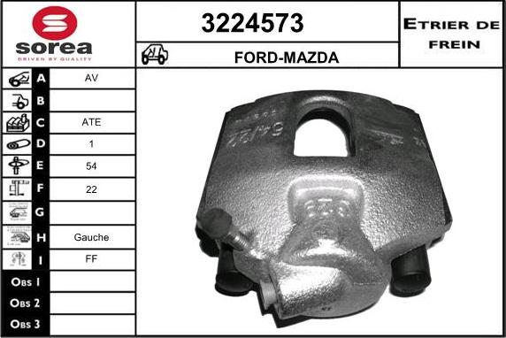 Sera 3224573 - Bremžu suports www.autospares.lv