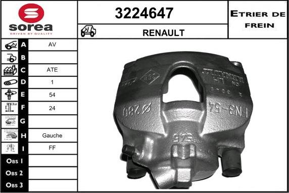 Sera 3224647 - Brake Caliper www.autospares.lv