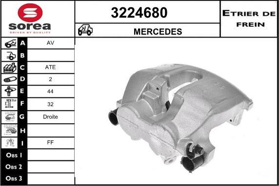 Sera 3224680 - Bremžu suports autospares.lv