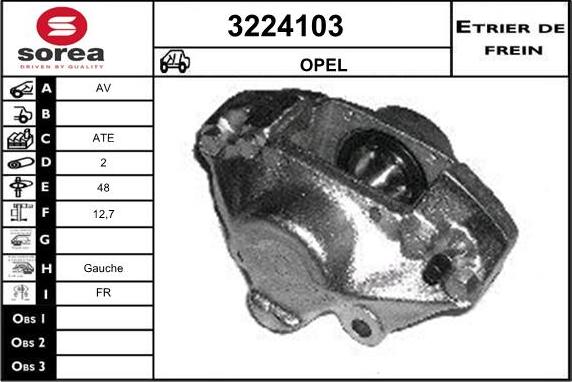 Sera 3224103 - Bremžu suports www.autospares.lv