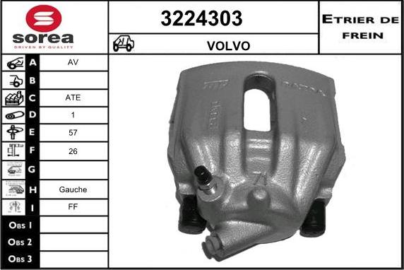 Sera 3224303 - Тормозной суппорт www.autospares.lv