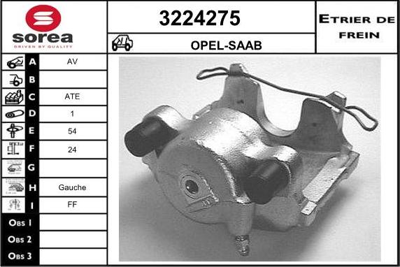 Sera 3224275 - Brake Caliper www.autospares.lv