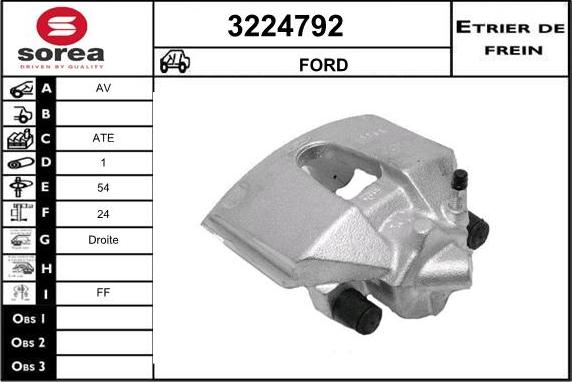 Sera 3224792 - Bremžu suports www.autospares.lv