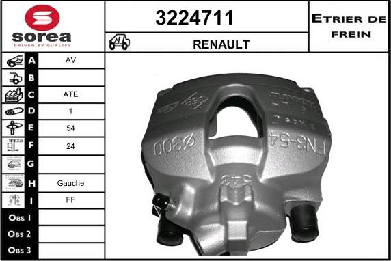 Sera 3224711 - Bremžu suports www.autospares.lv