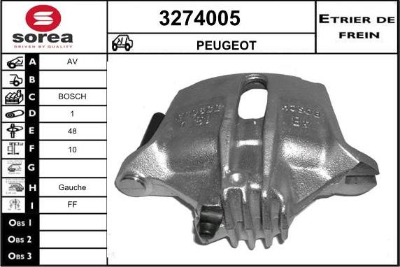 Sera 3274005 - Bremžu suports autospares.lv