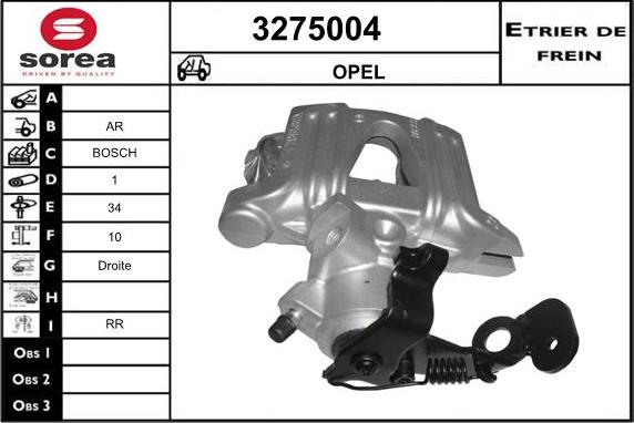 Sera 3275004 - Bremžu suports autospares.lv